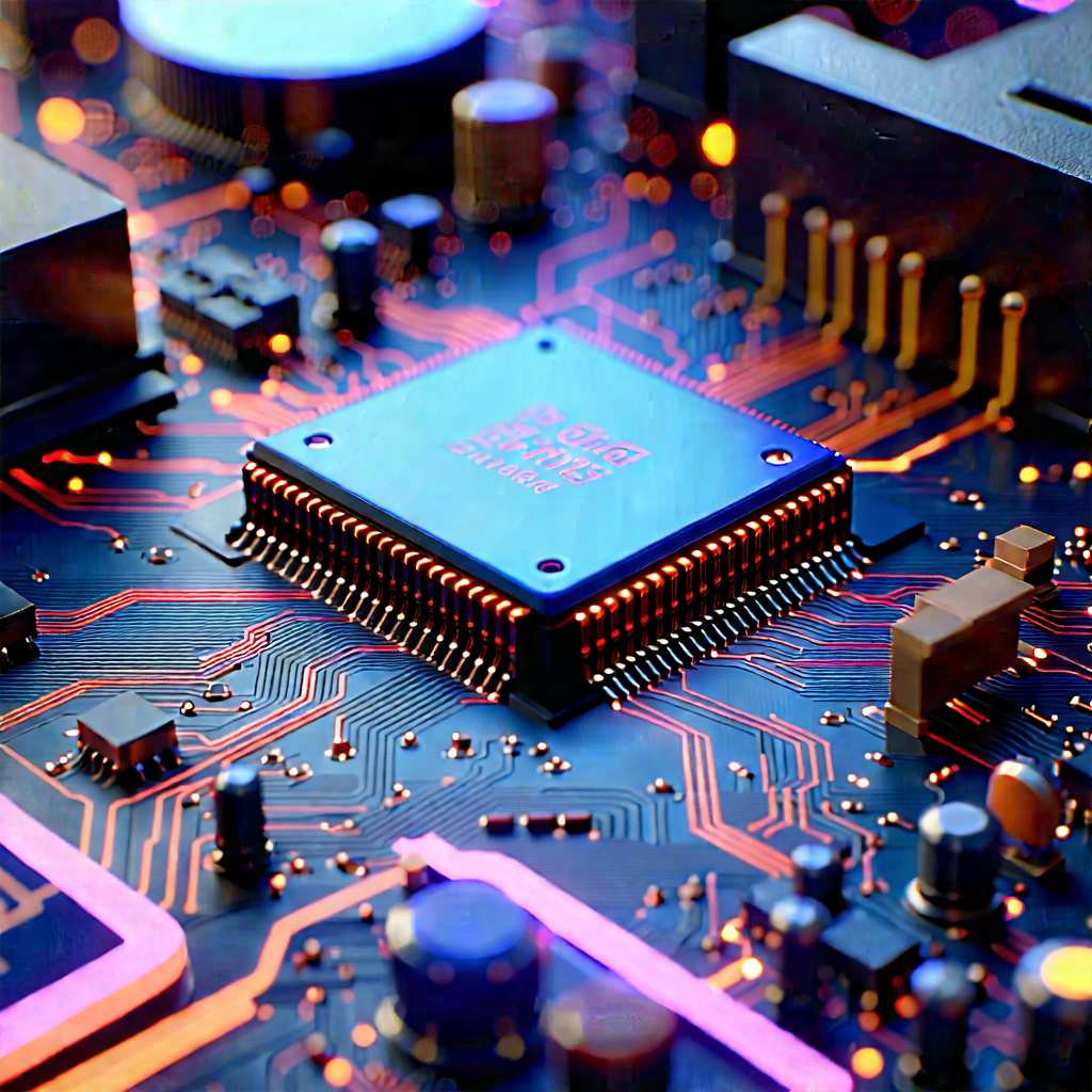 Close-up of electronic circuit