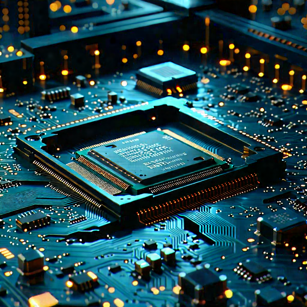 Close-up of microprocessor