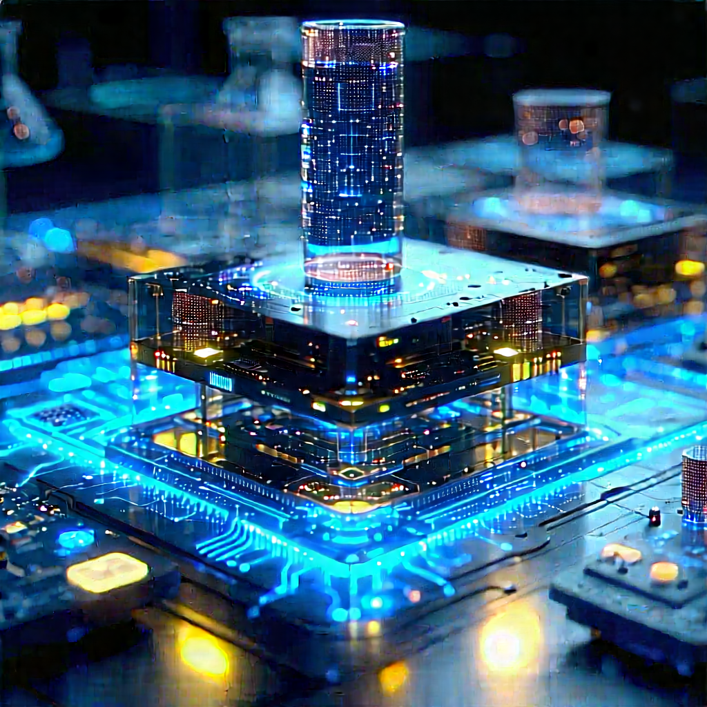 Futuristic research laboratory