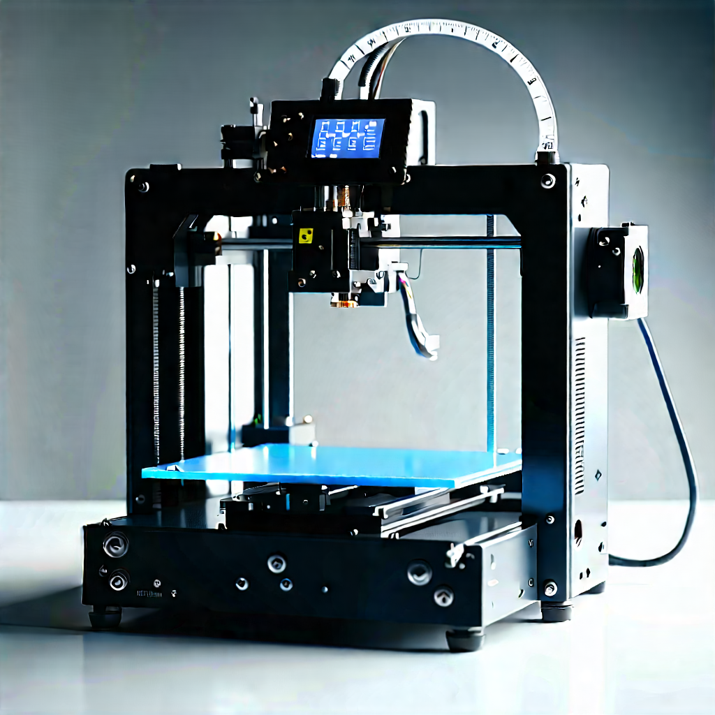 3d Printer With Data Streams With Printer Sitting