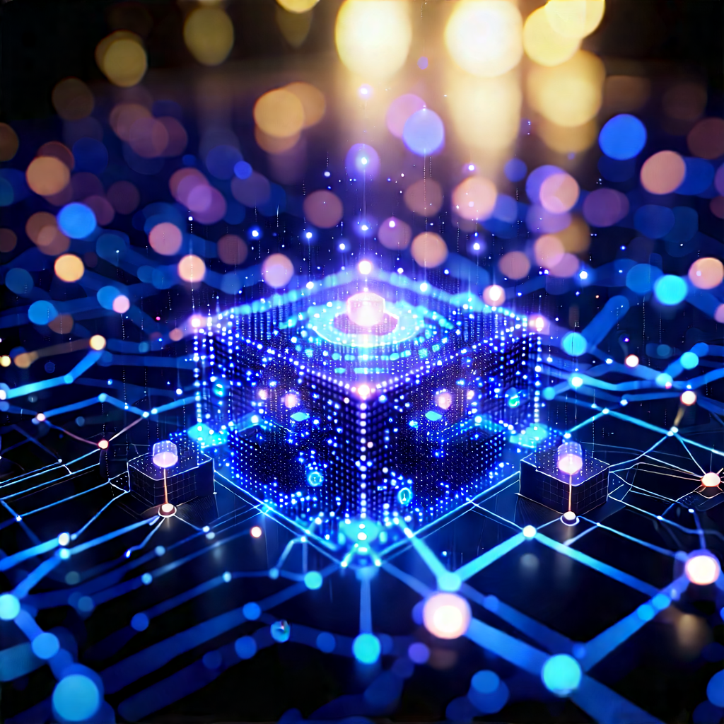 Blockchain Network Visualization With Image, There