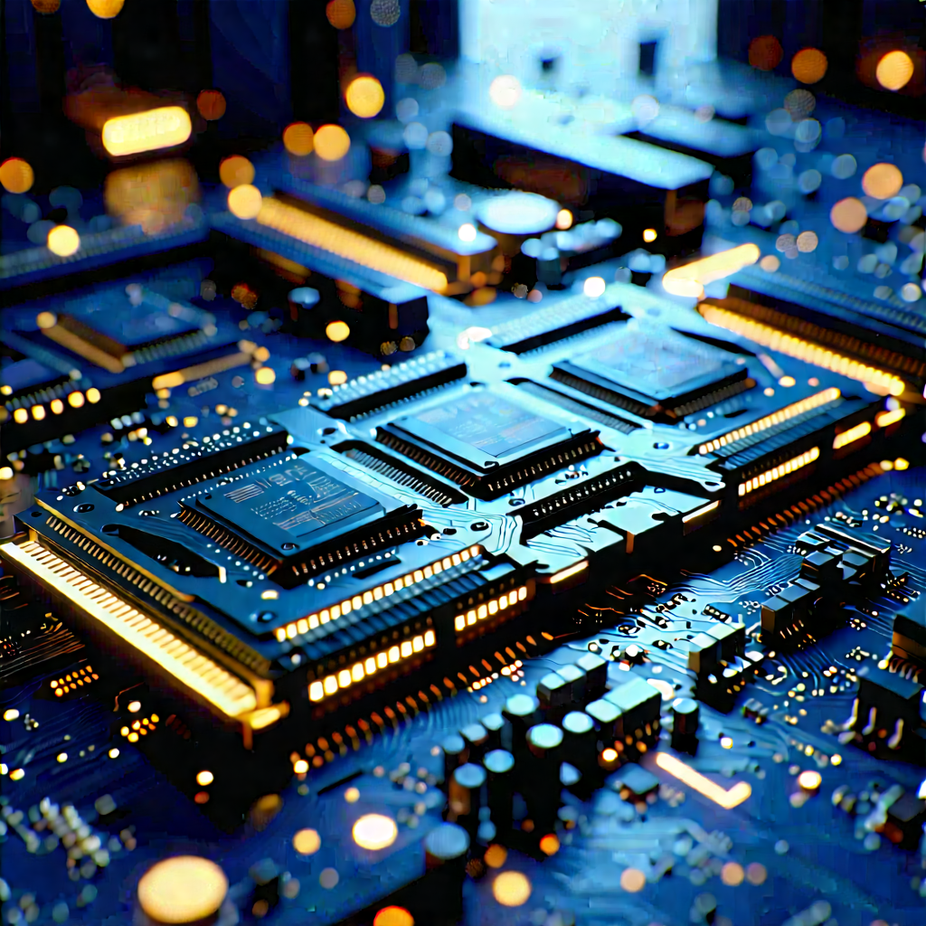 Close-up Of Memory Module With Close-up Computer