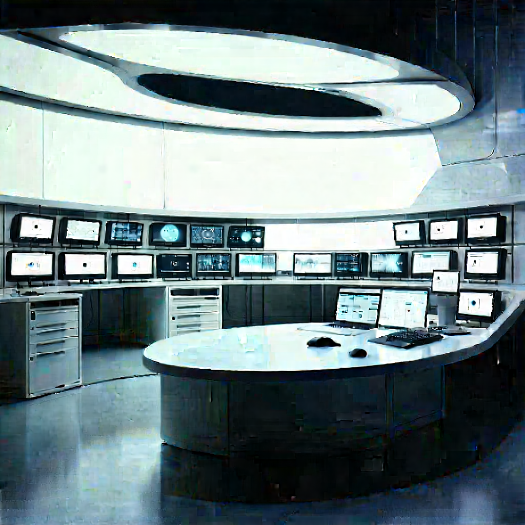 Futuristic (digital:1.38) workspace