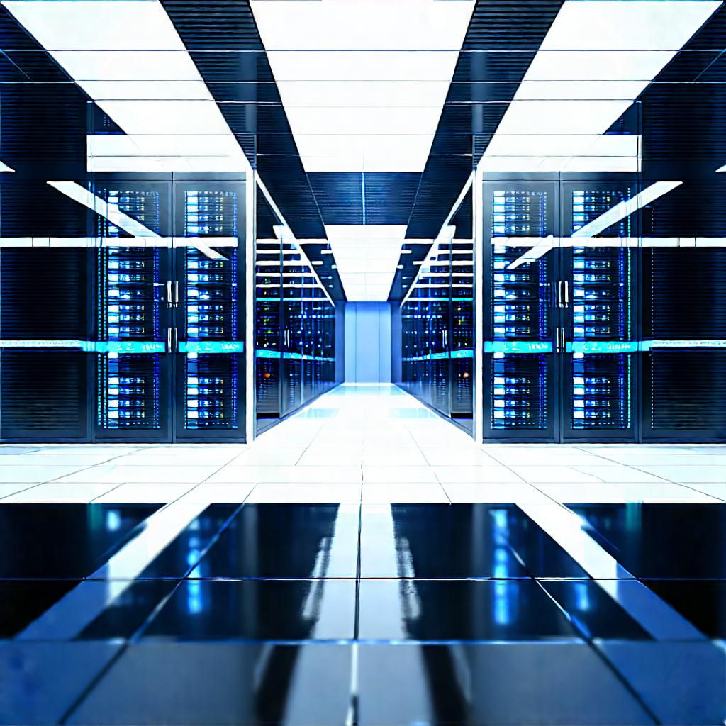 (futuristic:1.12) Server Room With Image, There