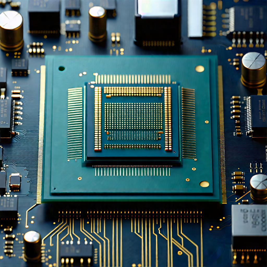 Close-up of microprocessor