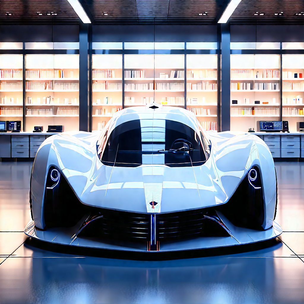 Automotive Technology In (modern:1.22) Laboratory With White Sports