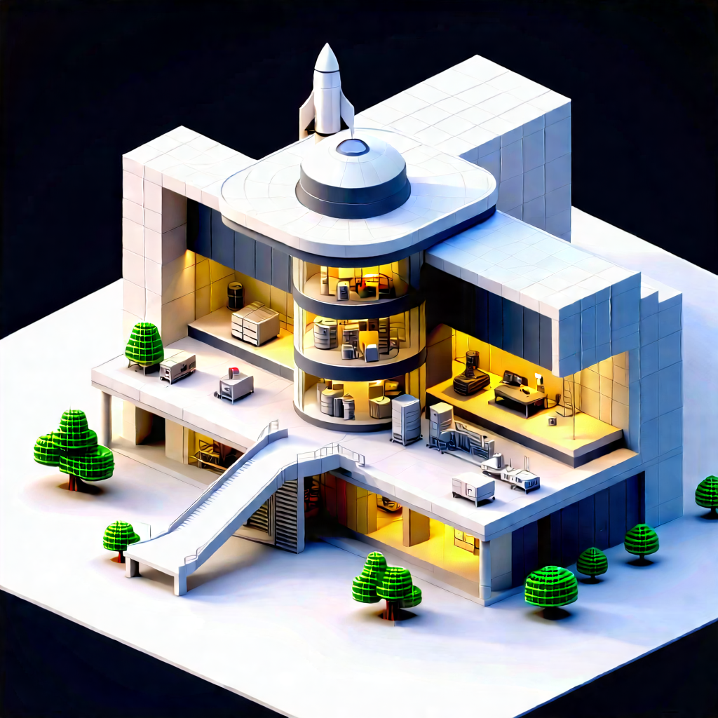 Aerospace Technology In (modern:1.42) Laboratory With White Building