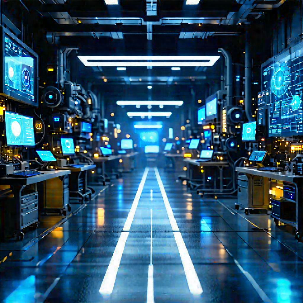 Educational Technology In Manufacturing Facility With Image, There