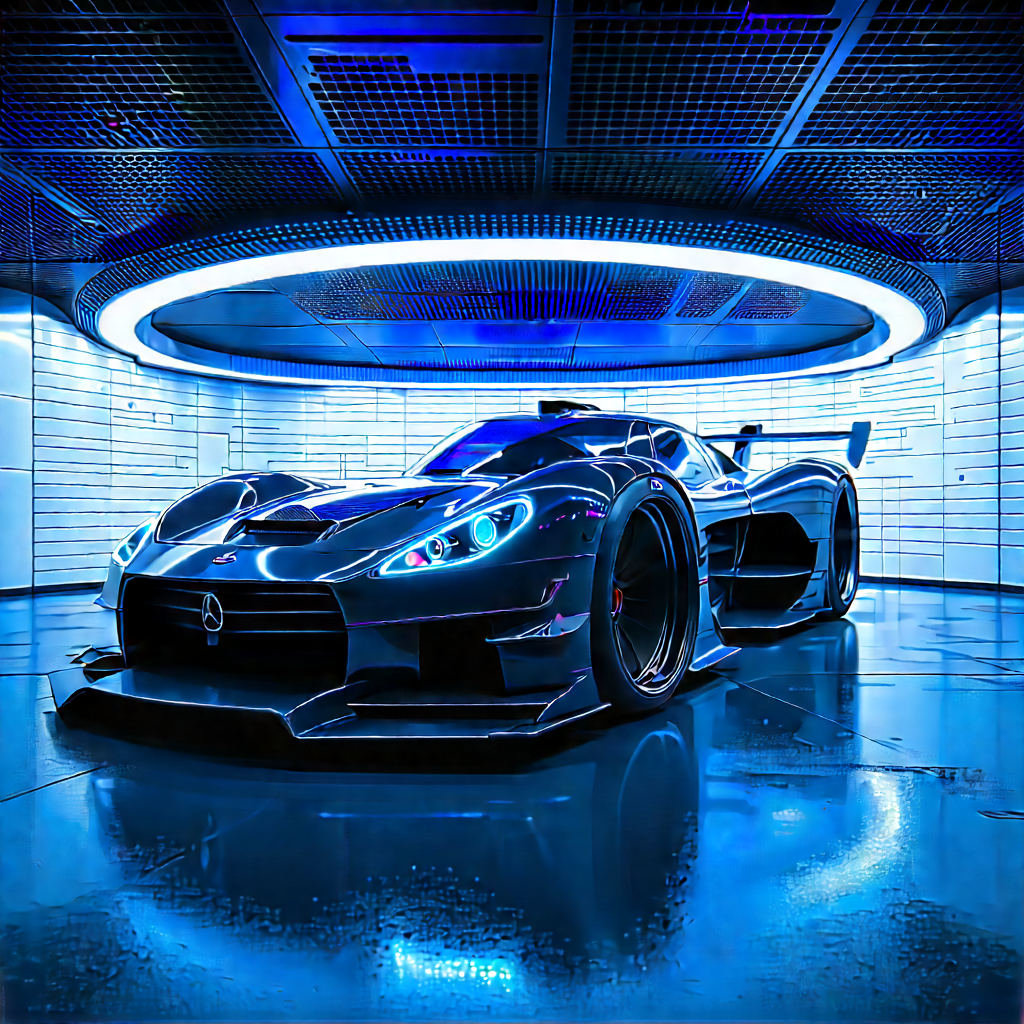 Automotive Technology In (modern:1.34) Laboratory With Sleek, Futuristic