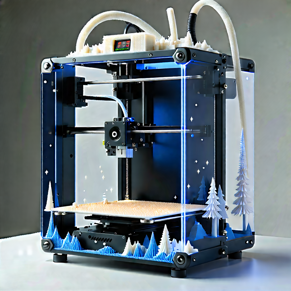 3d Printer With Digital Particles With Printer Sitting