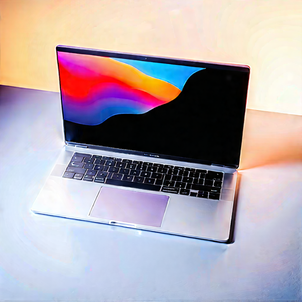 Laptop With Streaming Content With Silver Laptop