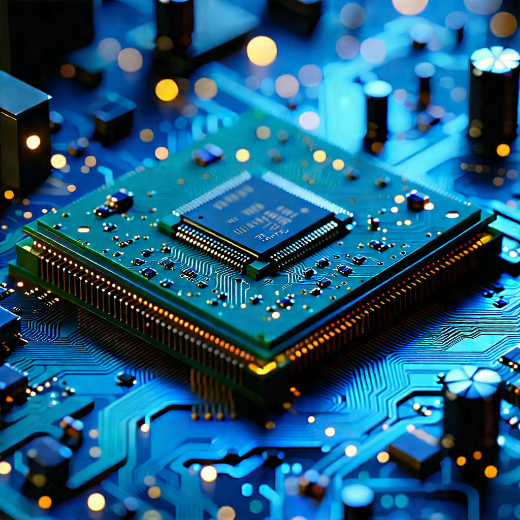 Close-up of microprocessor