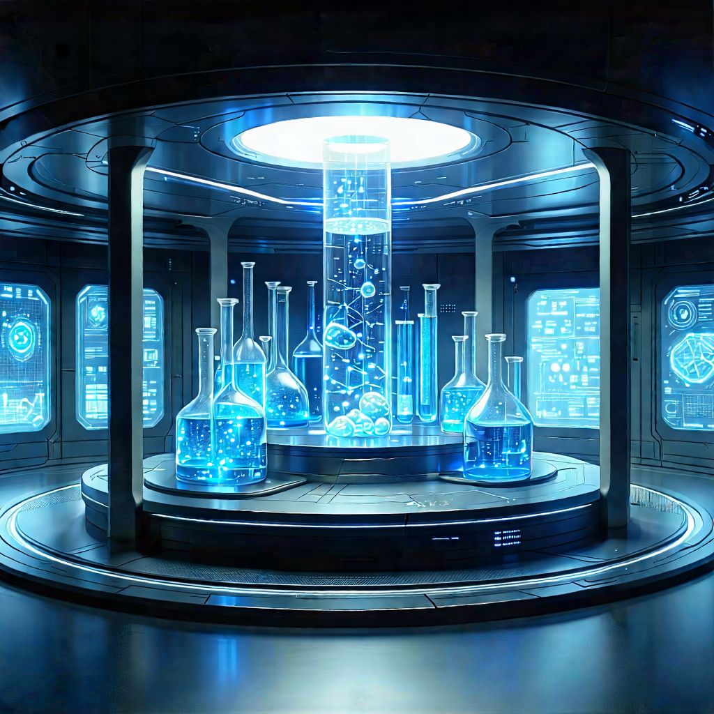 Futuristic research laboratory