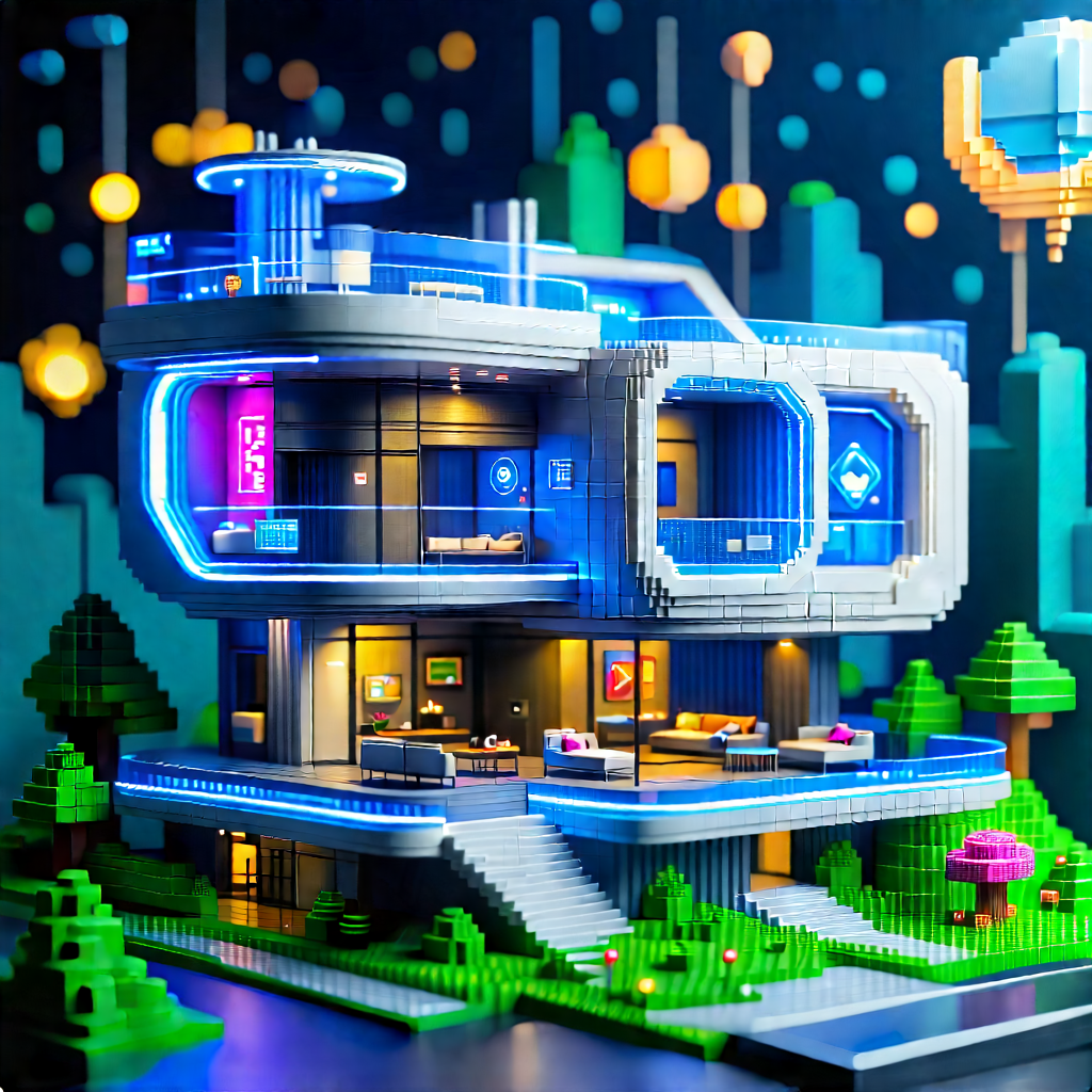 Futuristic Smart Home With Large, Futuristic-looking