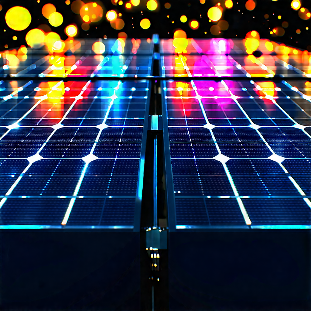 Solar Panel With Neon Accents With Solar Panel