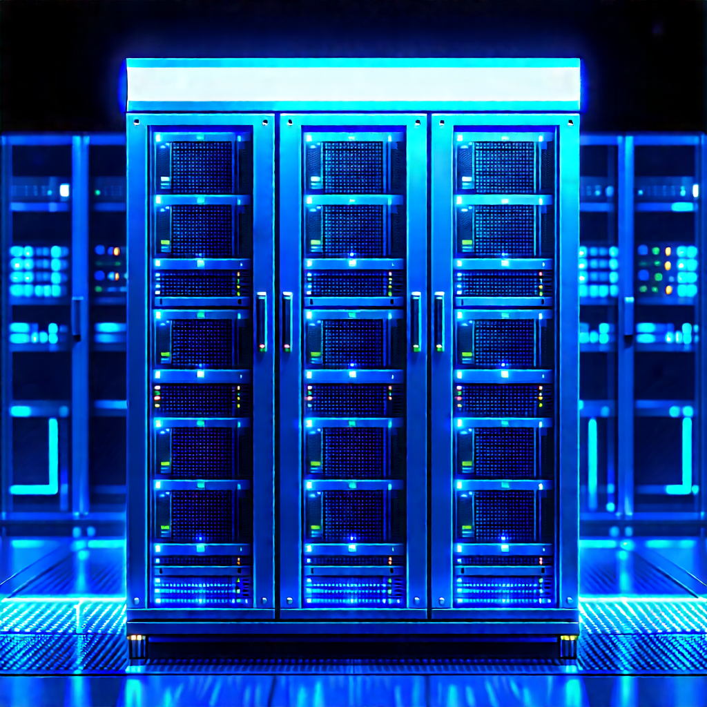 Server rack with digital particles