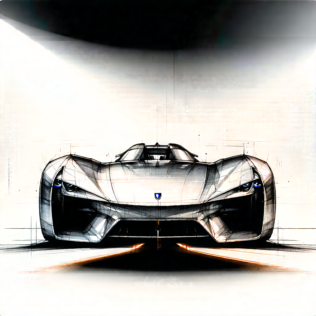 Automotive Technology In Tech Office With Futuristic Sports