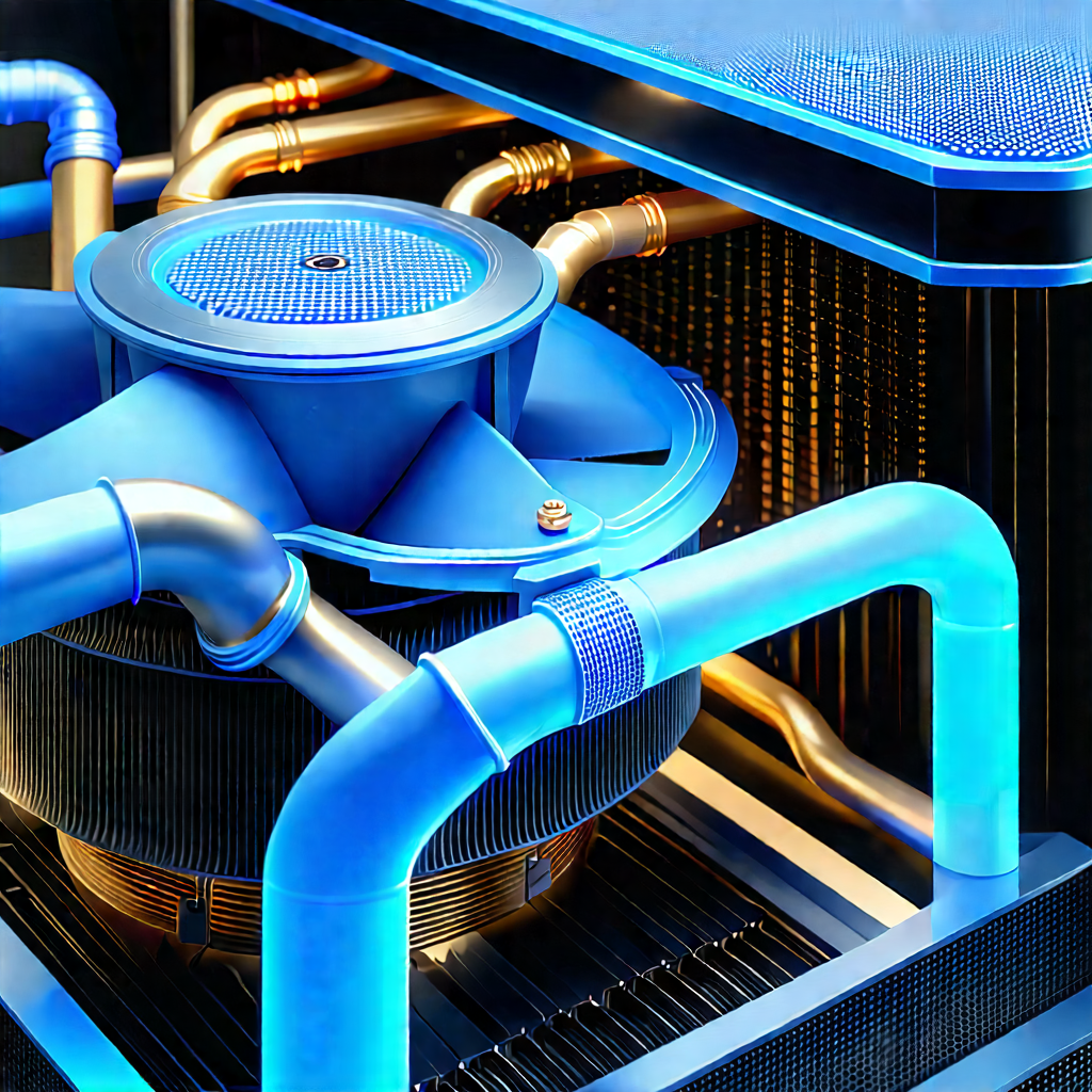Close-up of cooling system