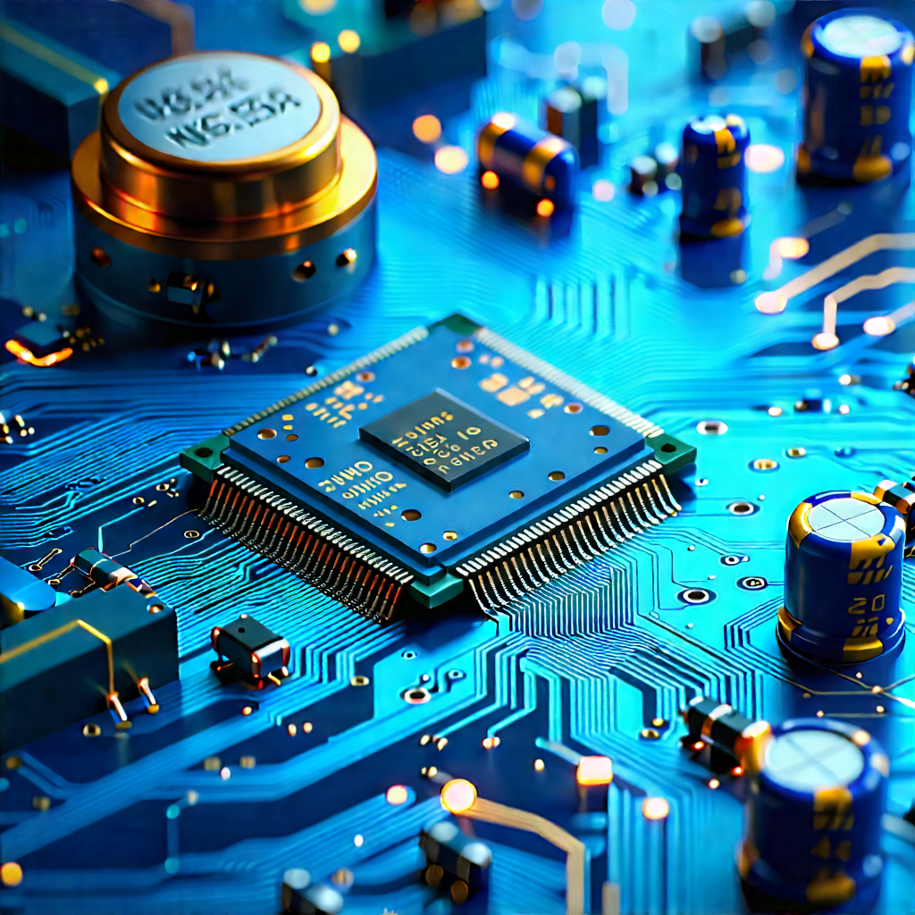 Close-up of electronic circuit