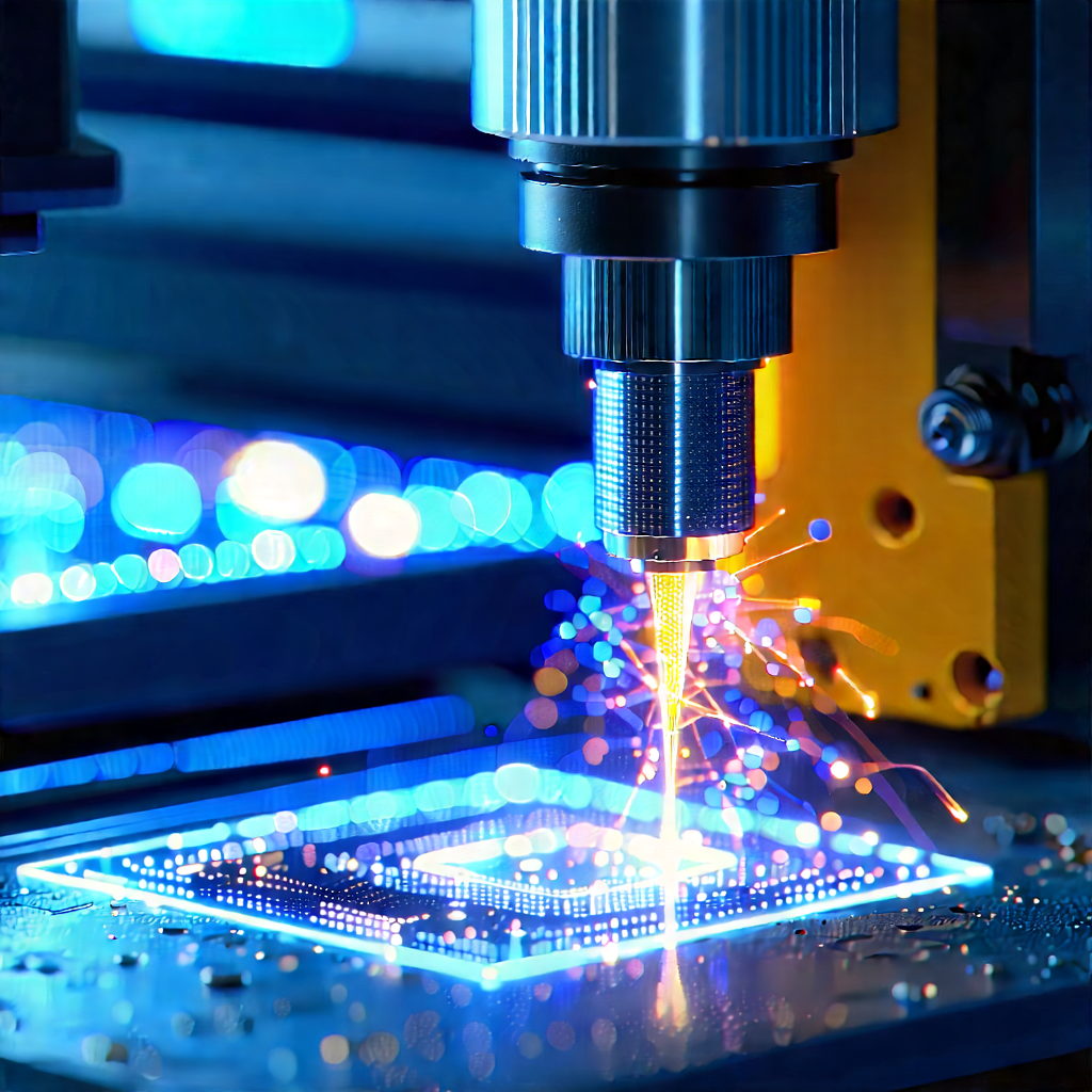 Educational Technology In Manufacturing Facility With Machine Cutting