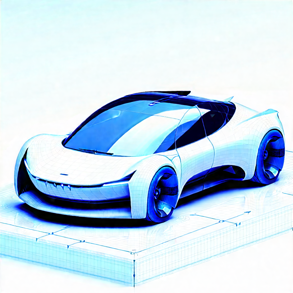 Innovative Electric Vehicle Design With Futuristic Displayed