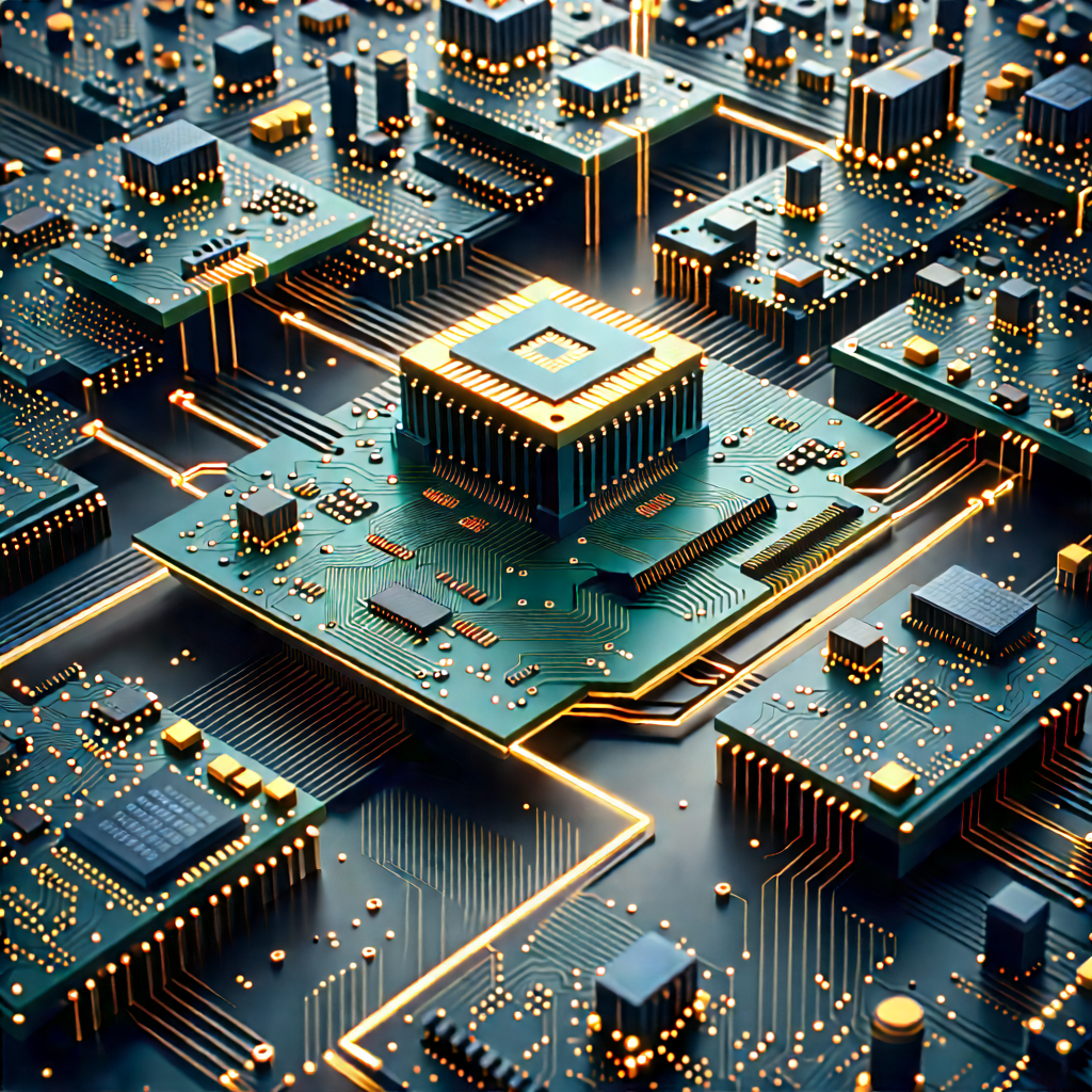Close-up Of Sensor Array With Computer Circuit