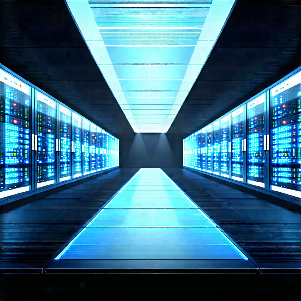 Futuristic Server Room With Image, There