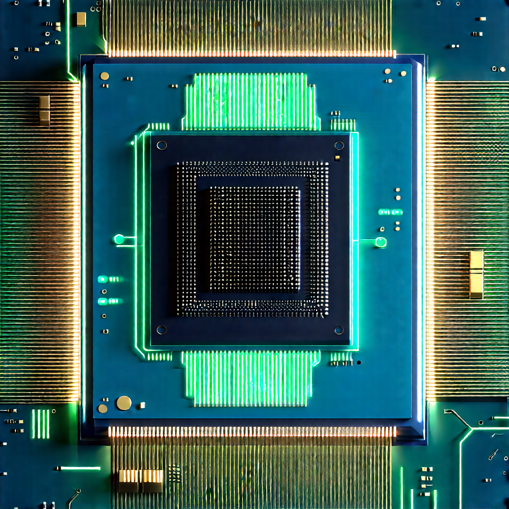 Close-up of microprocessor
