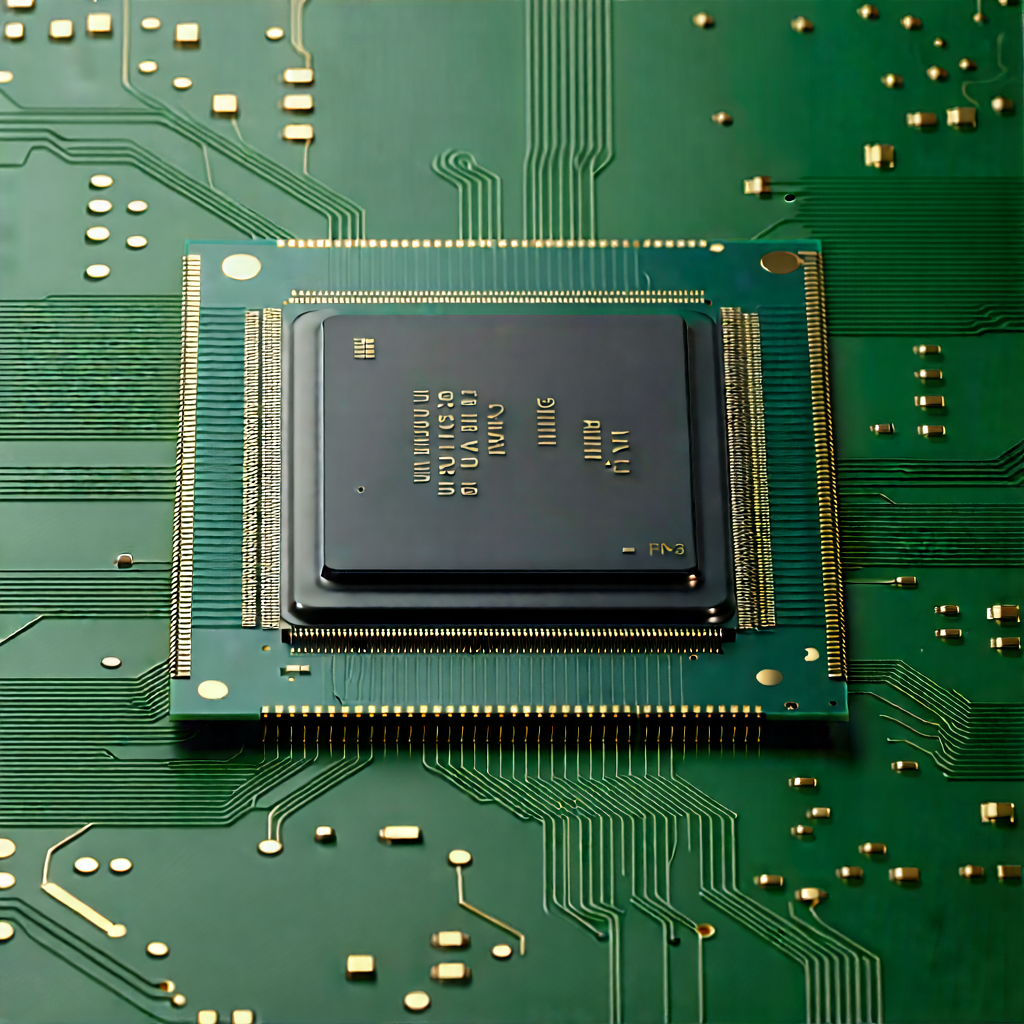 Close-up of microprocessor