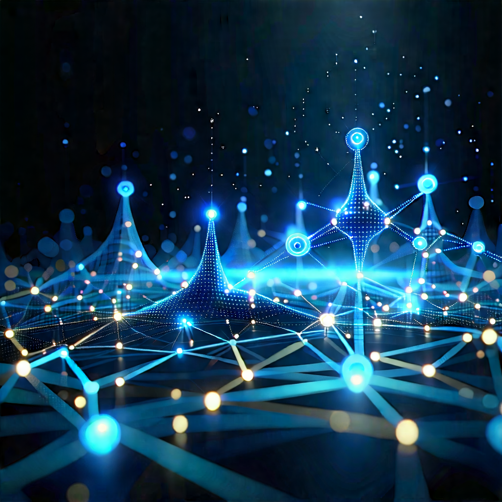 Blockchain Network Visualization With Image, There