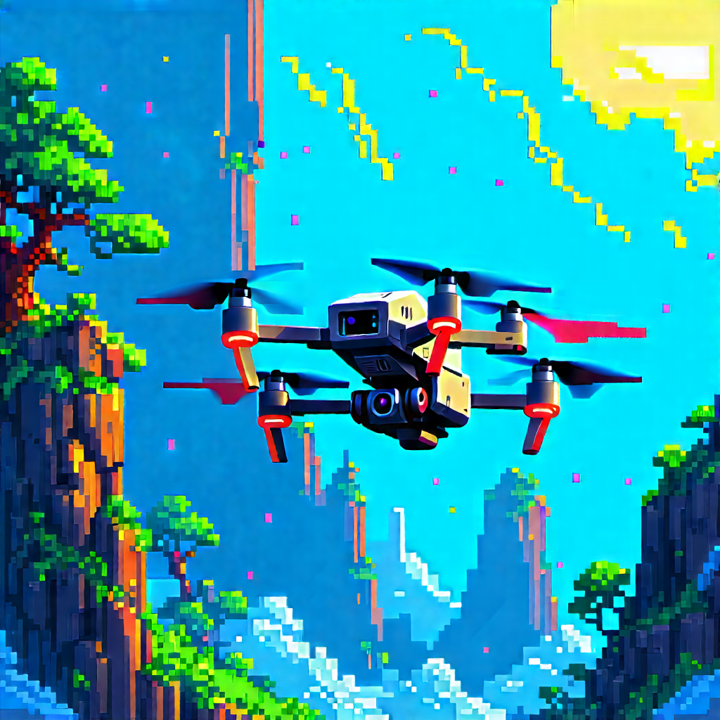 Drone With (digital:1.26) Artwork With Image, There