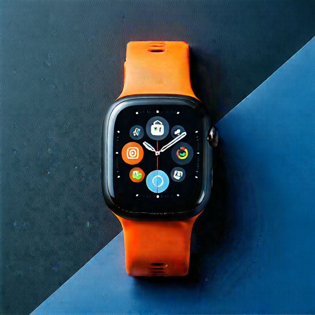 Smart Watch With Streaming Content With Close-up Smart