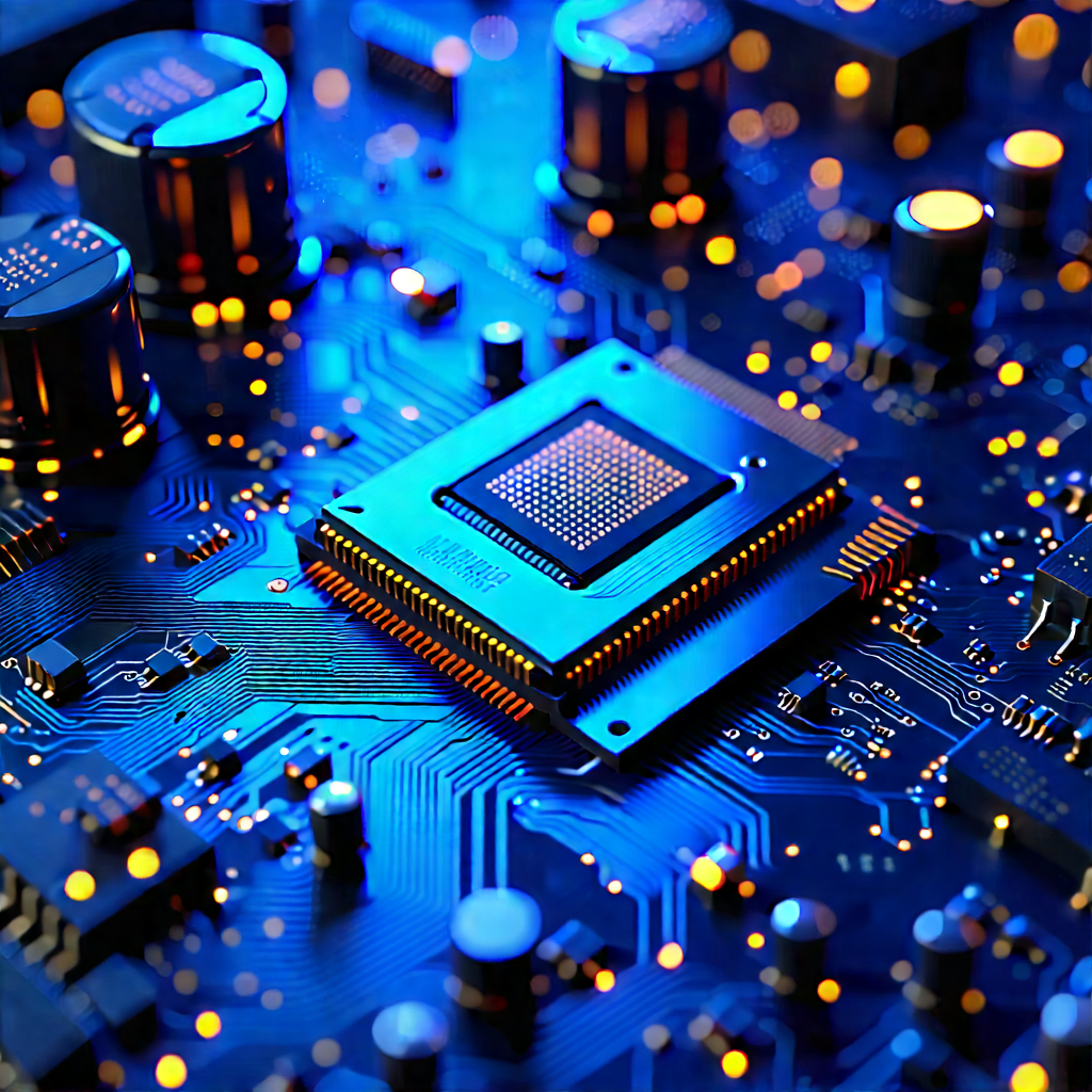 Close-up of electronic circuit