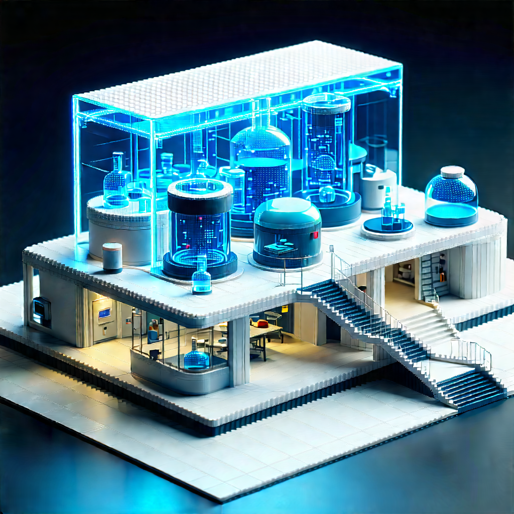 Futuristic research laboratory