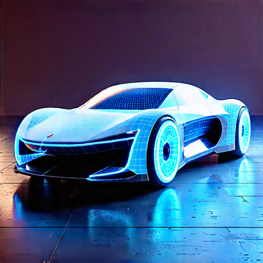 Innovative Electric Vehicle Design With Futuristic Displayed