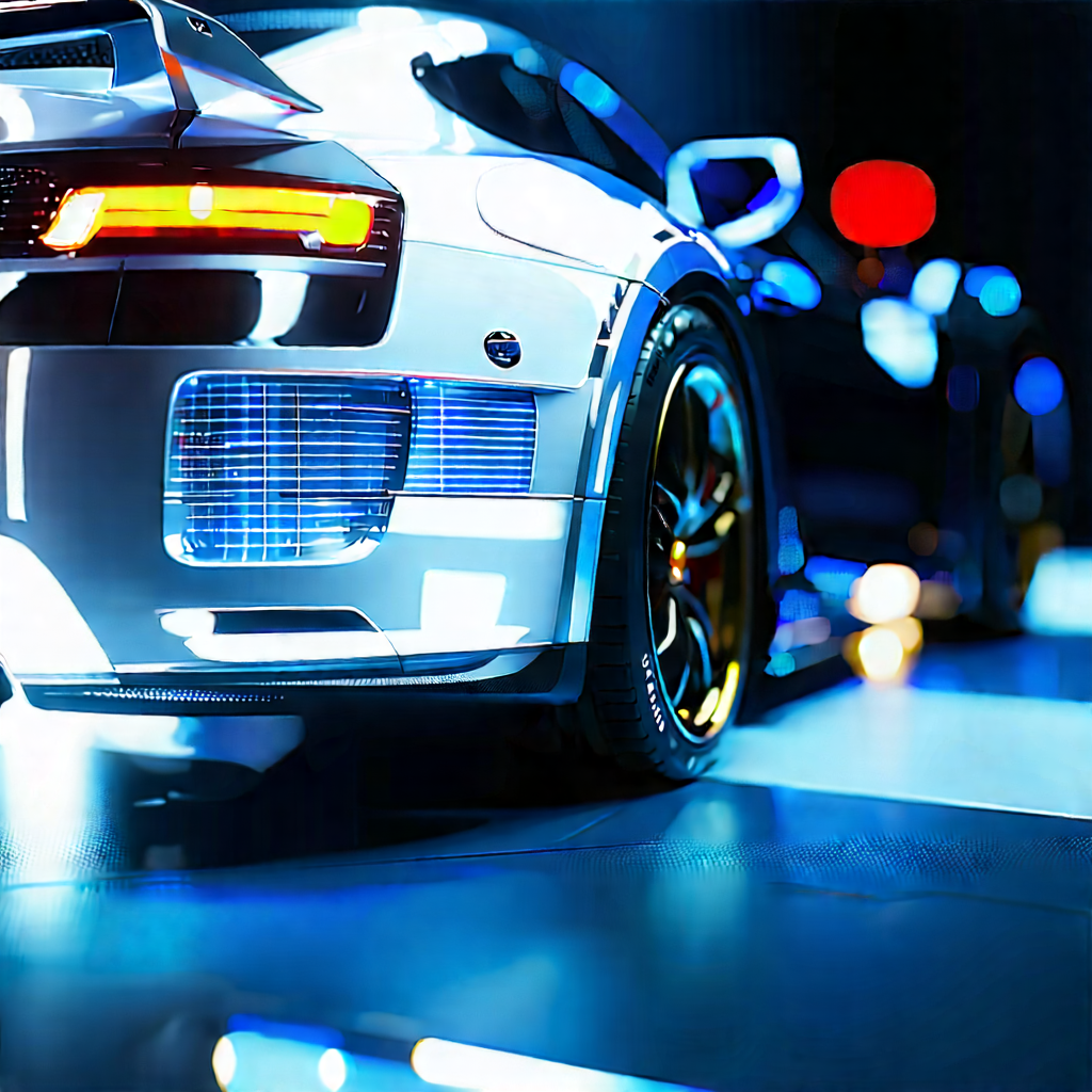 Automotive Technology In Research Center With Silver Sports