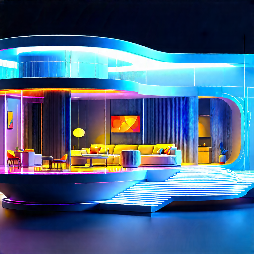 Futuristic Smart Home With Futuristic Living