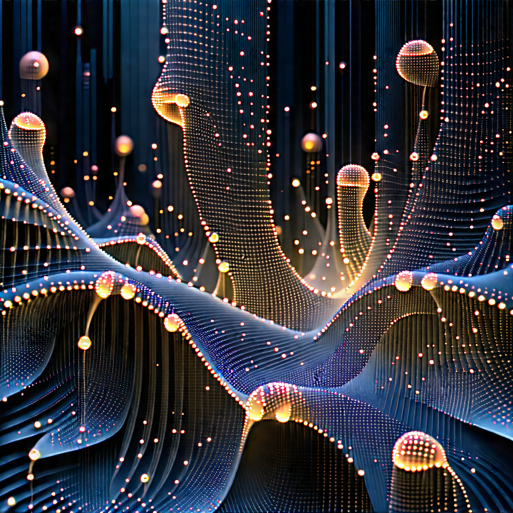 Close-up of fiber optic cables