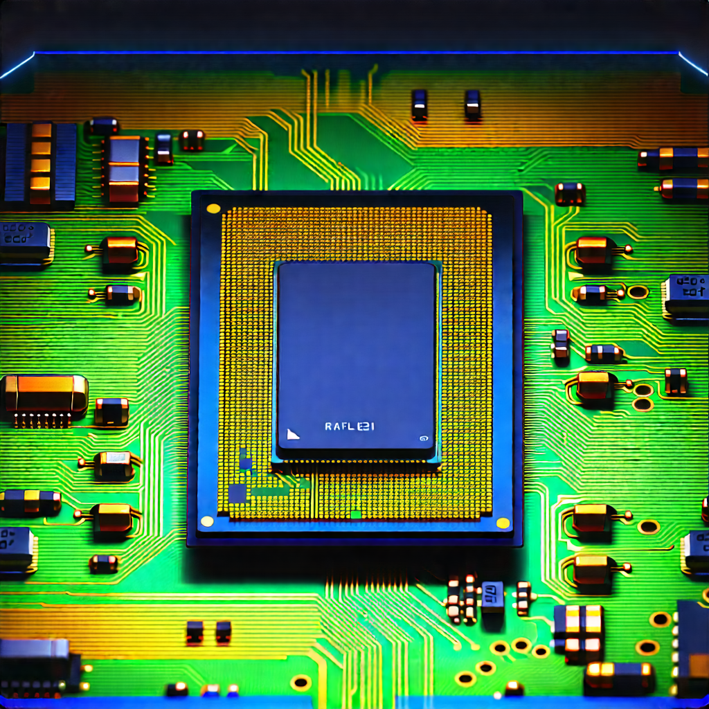 Close-up of microprocessor