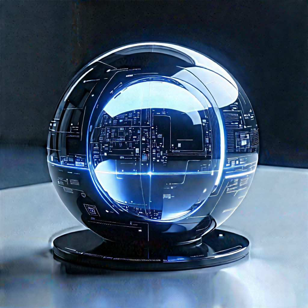 Educational Technology In Research Center With Blue Black