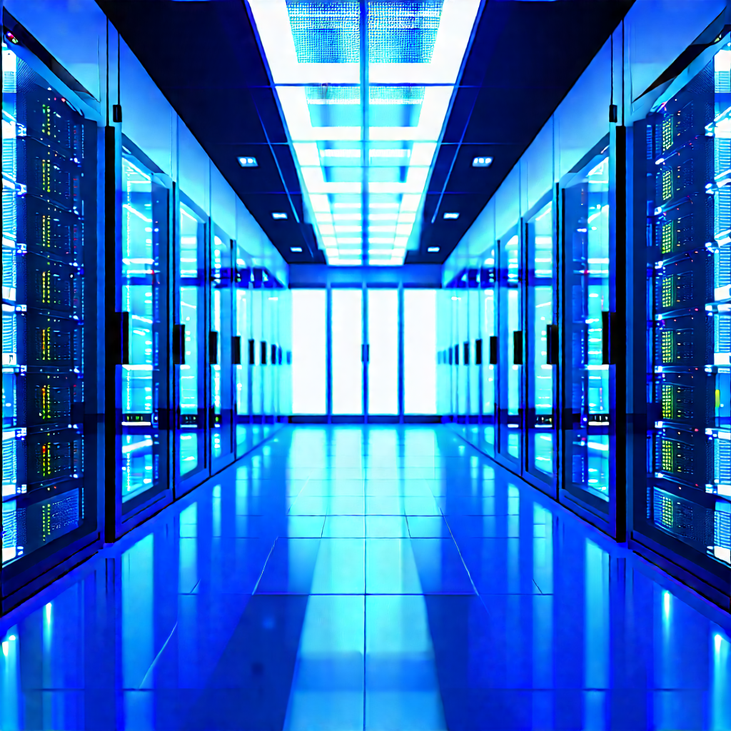 Futuristic Server Room With Image, There