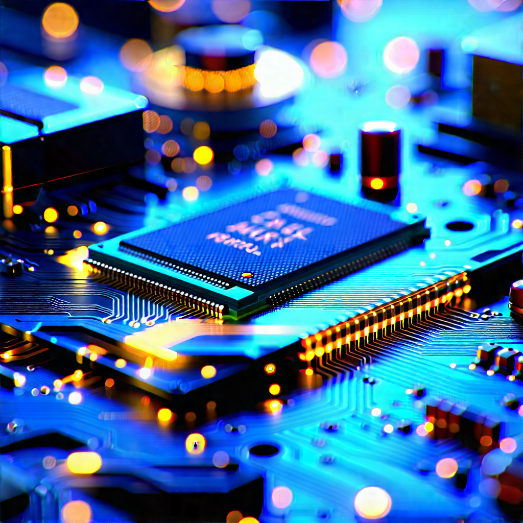 Close-up of electronic circuit