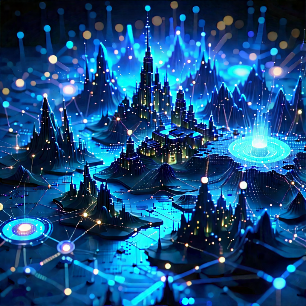 Blockchain Network Visualization With Image, There