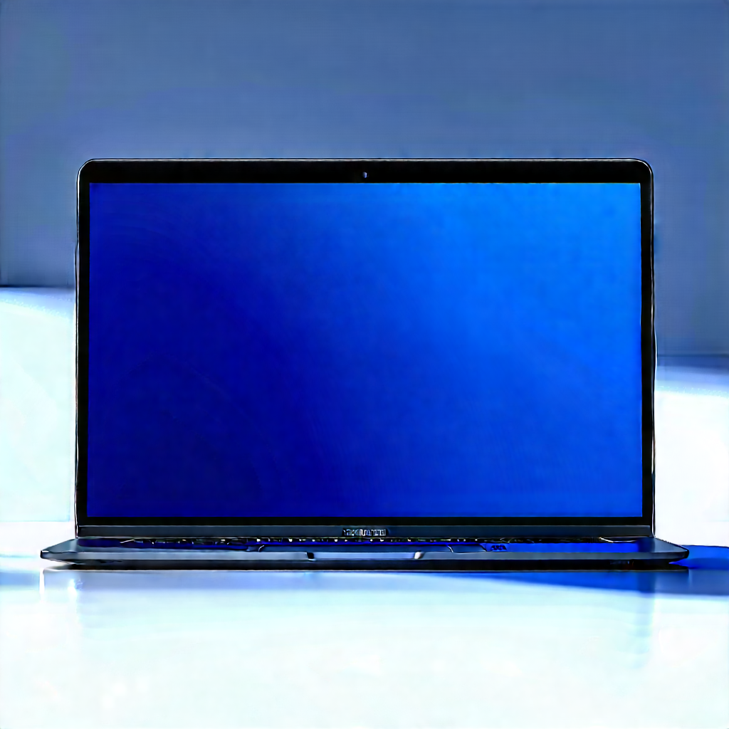 Laptop With Streaming Content With Black Laptop