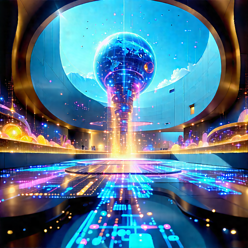 Futuristic Innovation Hub With Image, There