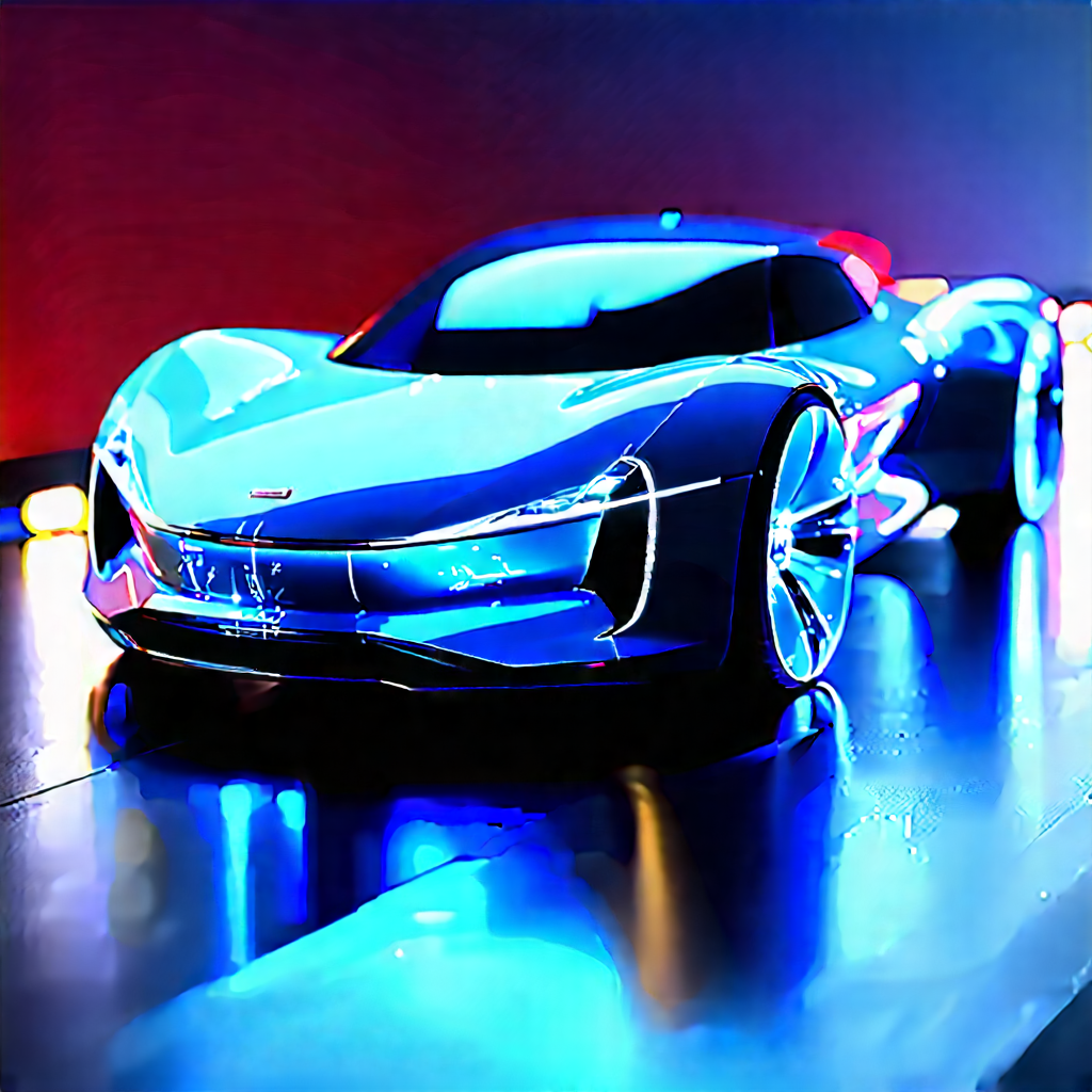 Innovative Electric Vehicle Design With Futuristic Blue