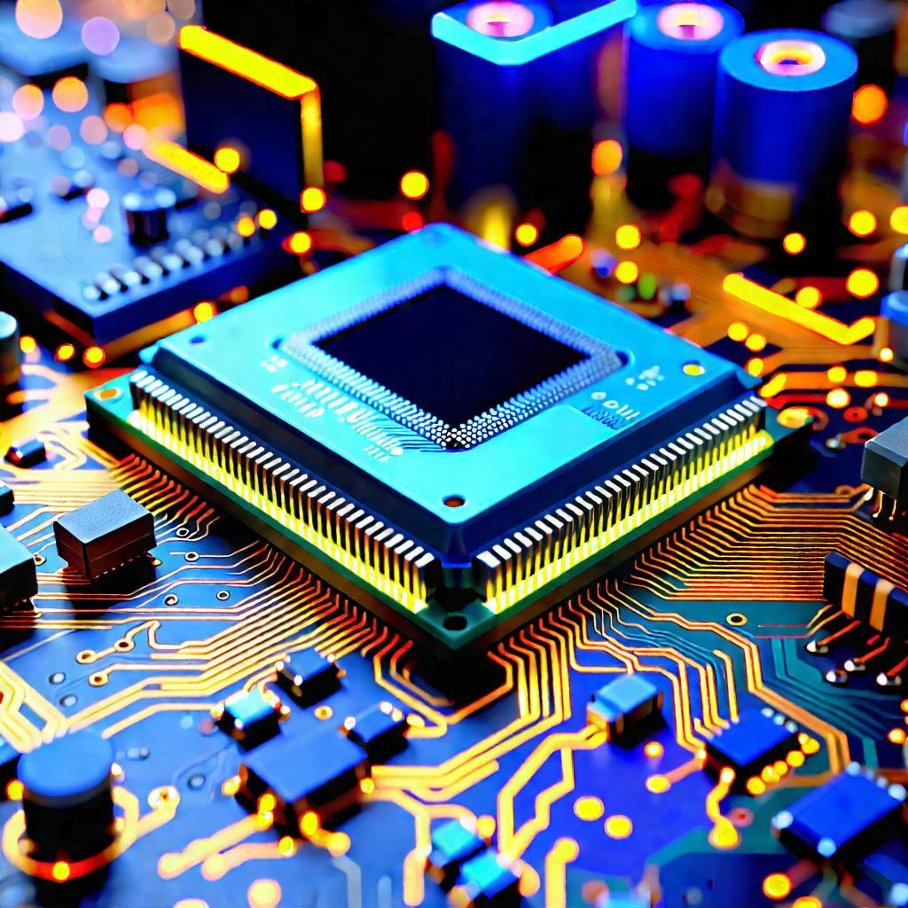 Close-up of electronic circuit