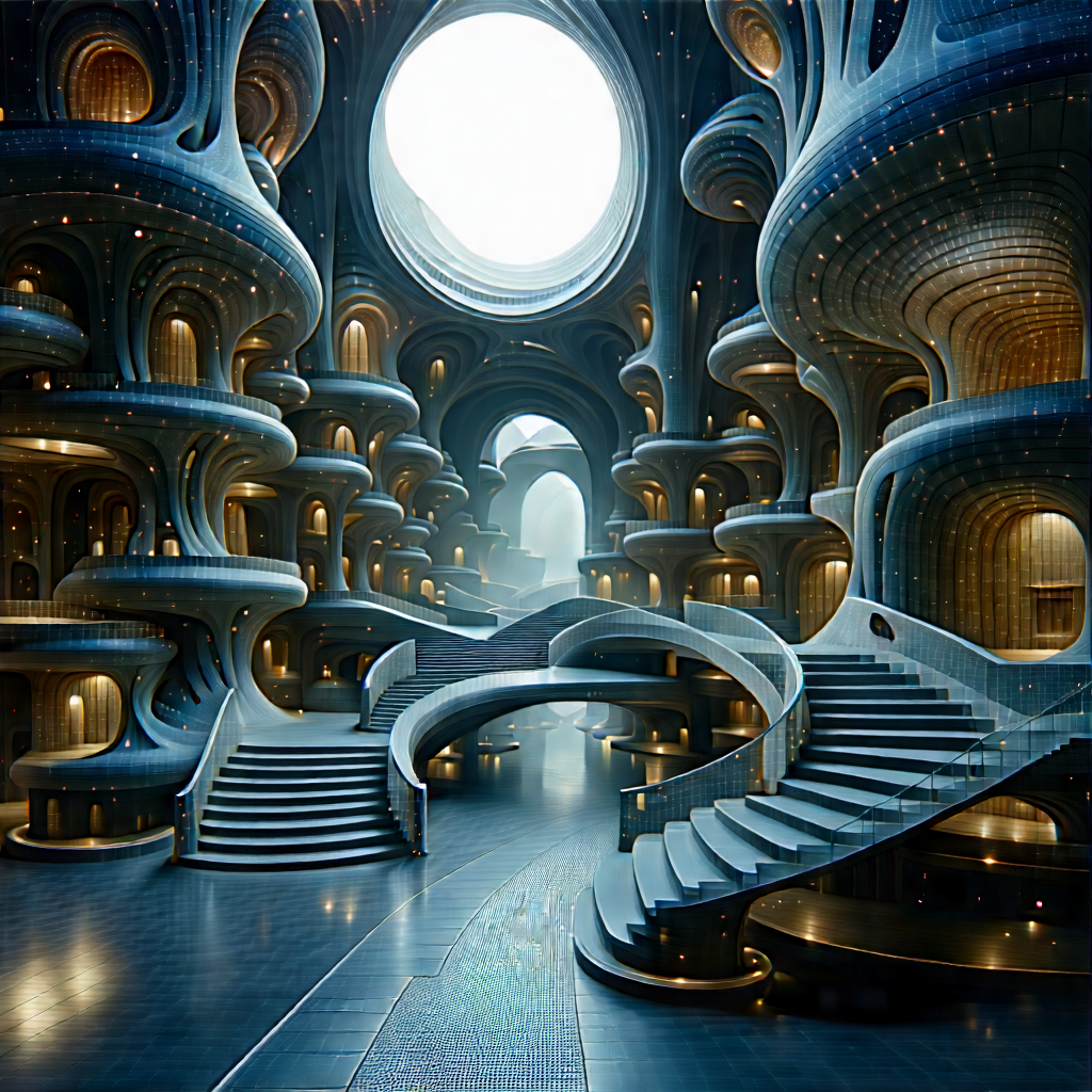 Futuristic Innovation Hub With Image, There