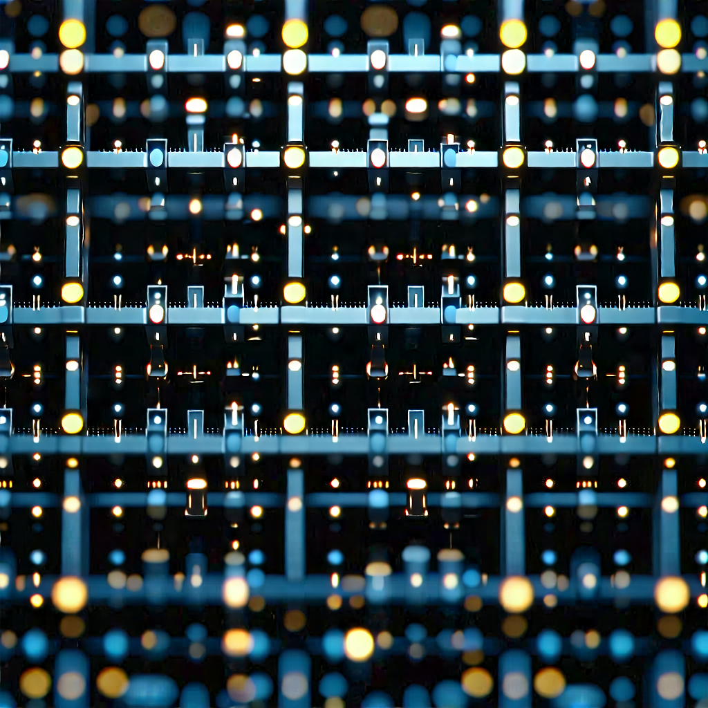 Close-up Of Sensor Array With Close-up Blue