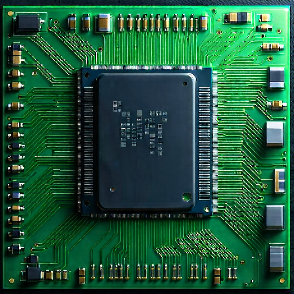 Close-up of microprocessor